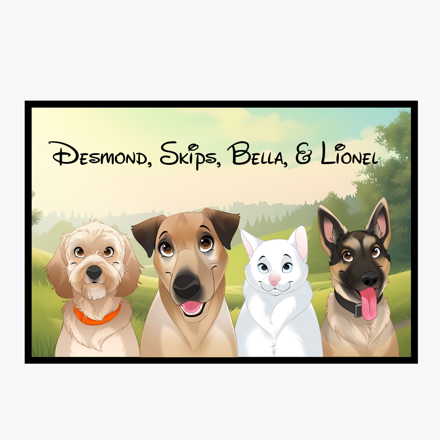 Custom Glowing Pet Portrait